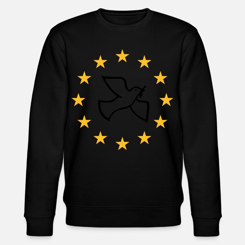 Europäische Friedenstaube - Stanley/Stella Unisex Bio-Sweatshirt CHANGER  - Schwarz