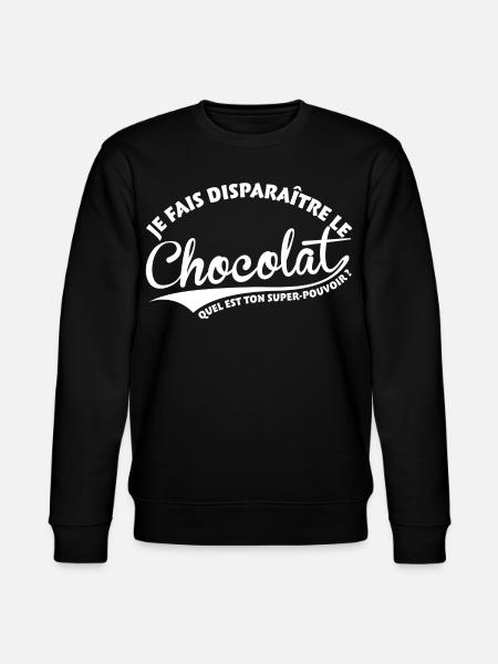 Disparaître le chocolat - Sweat bio CHANGER Stanley/Stella Unisexe - noir