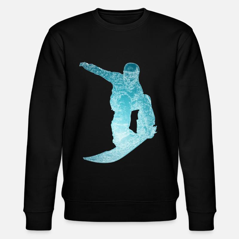 Eis Snowboarder - Stanley/Stella Unisex Bio-Sweatshirt CHANGER  - Schwarz