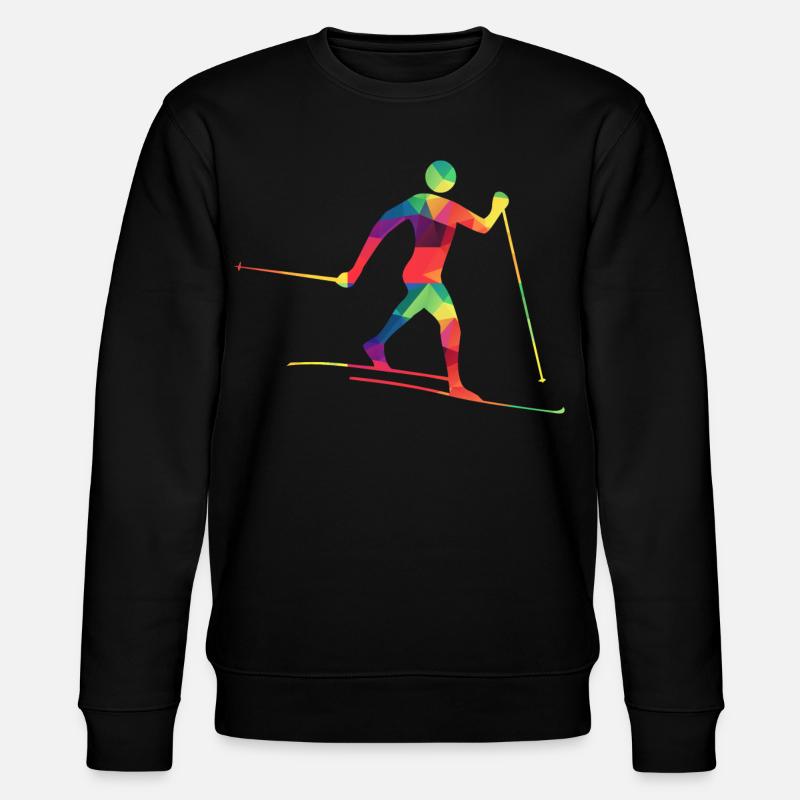 Bunter Langläufer - Stanley/Stella Unisex Bio-Sweatshirt CHANGER  - Schwarz