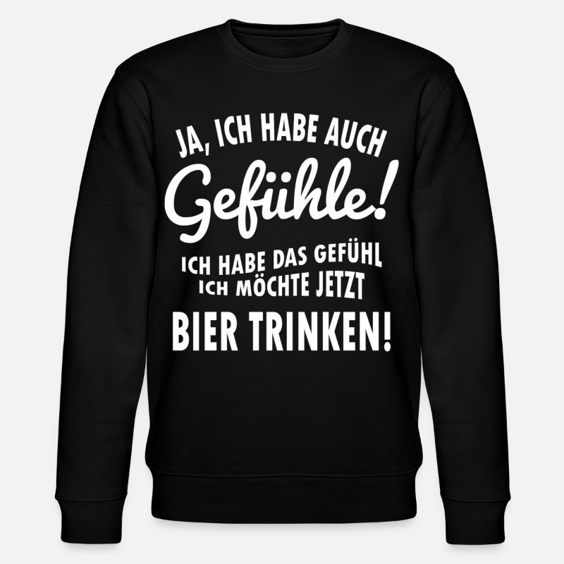Bier trinken! - Stanley/Stella Unisex Bio-Sweatshirt CHANGER  - Schwarz