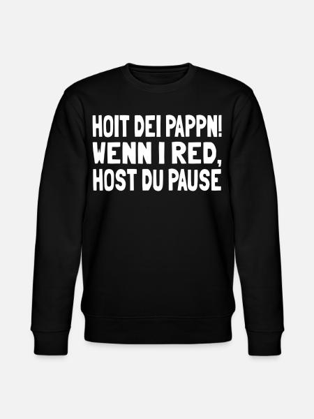 Hoit dei Pappn - Stanley/Stella Unisex Bio-Sweatshirt CHANGER  - Schwarz