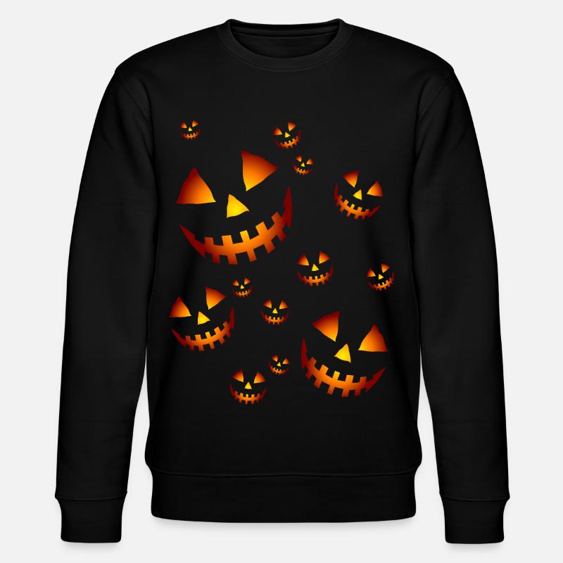 Pumpkins in the dark - Stanley/Stella Unisex Bio-Sweatshirt CHANGER - Schwarz