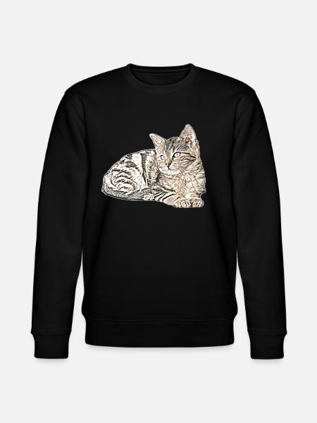 Süsse katze - Stanley/Stella Unisex Bio-Sweatshirt CHANGER - Schwarz