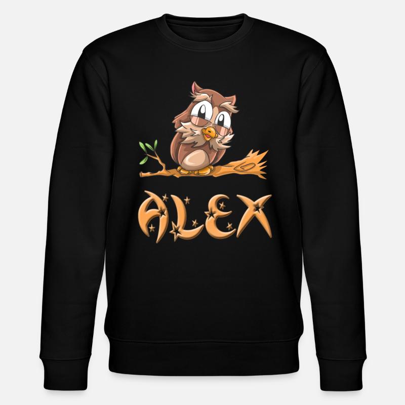 Eule Alex - Stanley/Stella Unisex Bio-Sweatshirt CHANGER  - Schwarz