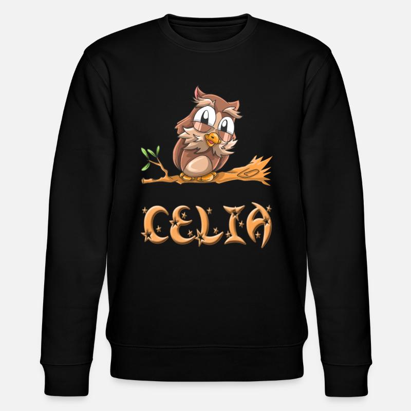 Eule Celia - Stanley/Stella Unisex Bio-Sweatshirt CHANGER  - Schwarz