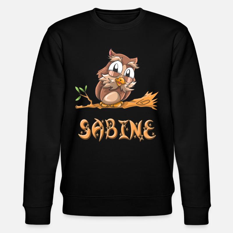 Eule Sabine - Stanley/Stella Unisex Bio-Sweatshirt CHANGER  - Schwarz