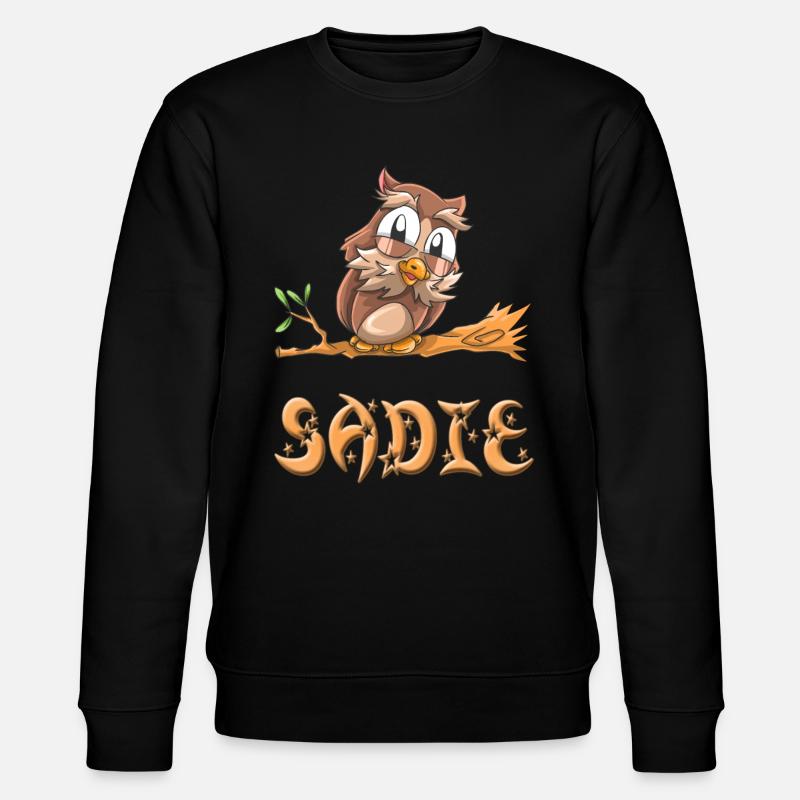 Eule Sadie - Stanley/Stella Unisex Bio-Sweatshirt CHANGER  - Schwarz