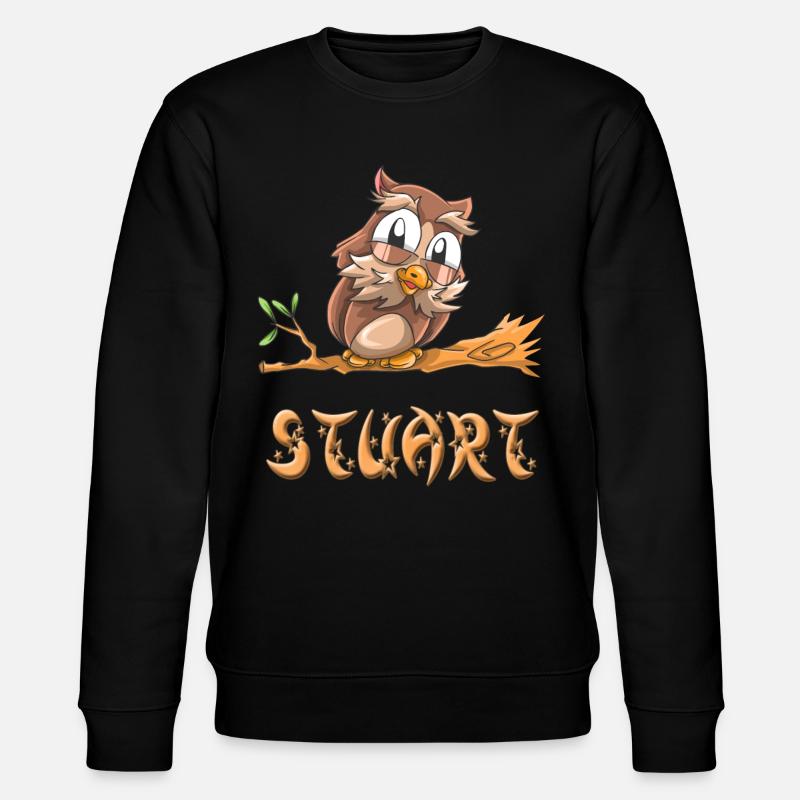 Eule Stuart - Stanley/Stella Unisex Bio-Sweatshirt CHANGER  - Schwarz