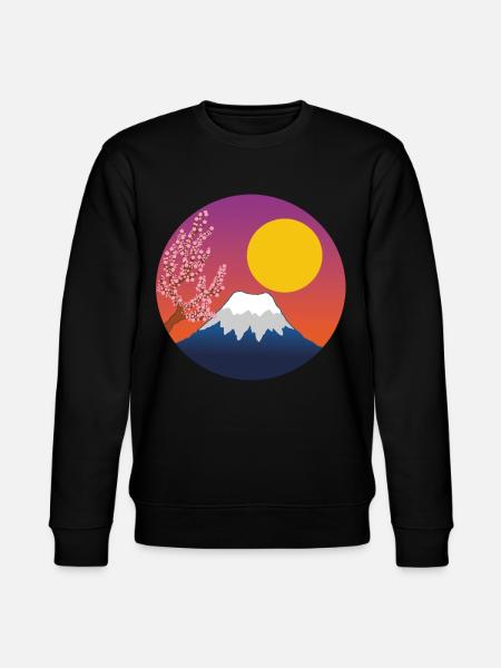 Mount Fuji manga - Stanley/Stella CHANGER Unisex Organic Sweatshirt - black