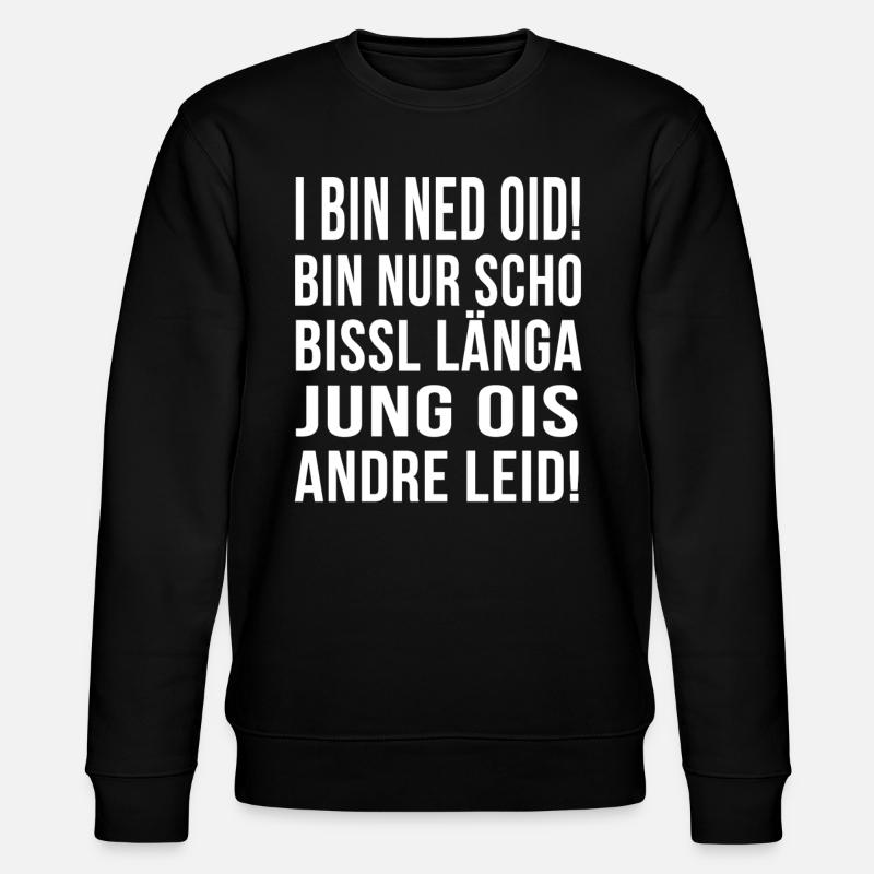 I BIN NED OID! - Stanley/Stella Unisex Bio-Sweatshirt CHANGER - Schwarz