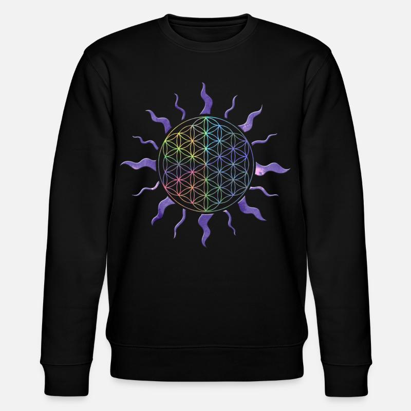 Fleur de vie Sun Mandala Rainbow - Sweat bio CHANGER Stanley/Stella Unisexe - noir