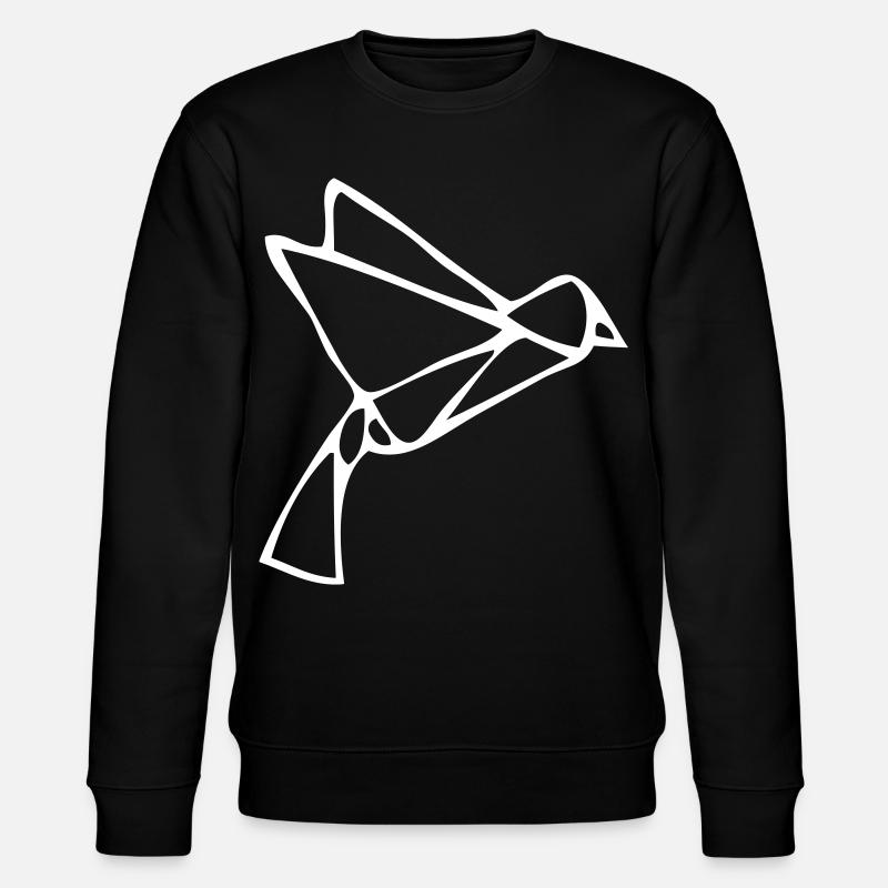 Origami Schwalbe - Stanley/Stella Unisex Bio-Sweatshirt CHANGER  - Schwarz