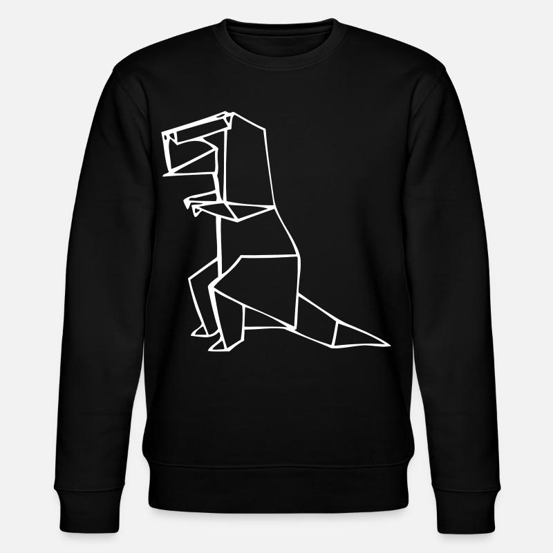 Dino Rex - T-Rex - Origami - Sweat bio CHANGER Stanley/Stella Unisexe - noir