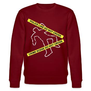 Tatort-Set - Stanley/Stella Unisex Bio-Sweatshirt CHANGER  - Burgunderrot - Vorne - Nik (191cm) & Marisol (170cm)
