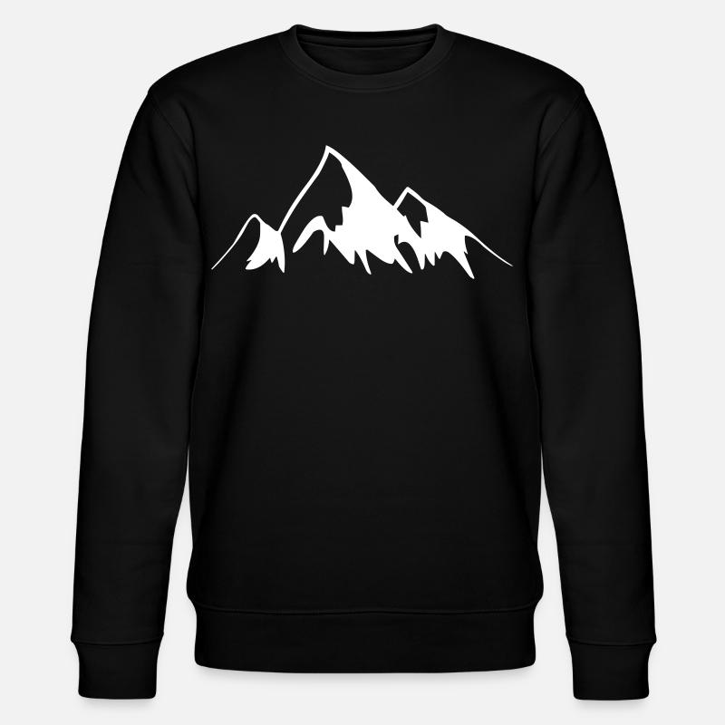 Berge - Gipfel - Stanley/Stella Unisex Bio-Sweatshirt CHANGER  - Schwarz