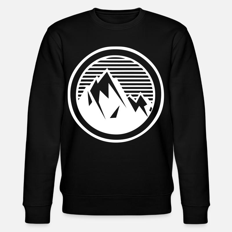 Berge im Kreis - Stanley/Stella Unisex Bio-Sweatshirt CHANGER  - Schwarz
