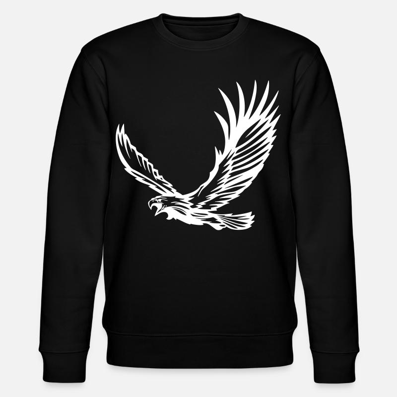 Eagle in Flight - Design - Stanley/Stella CHANGER Unisex Organic Sweatshirt - black
