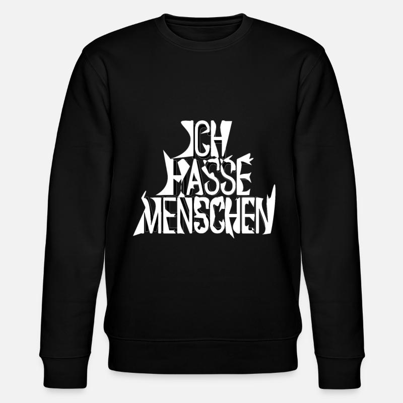 Ich Hasse Menschen - Stanley/Stella Unisex Bio-Sweatshirt CHANGER - Schwarz