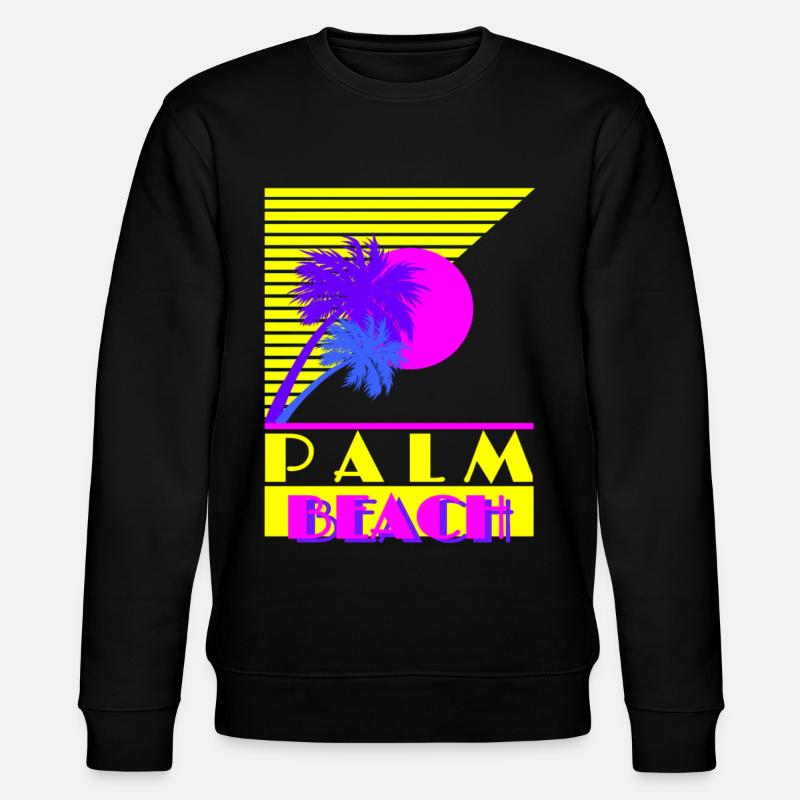 Palm Beach 80's Retro Style - Stanley/Stella Unisex Bio-Sweatshirt CHANGER  - Schwarz