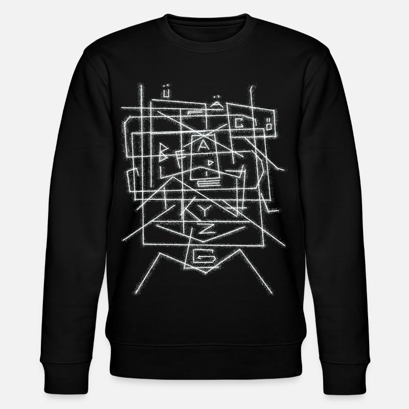 Alphabet character pattern ABC - Stanley/Stella CHANGER Unisex Organic Sweatshirt - black