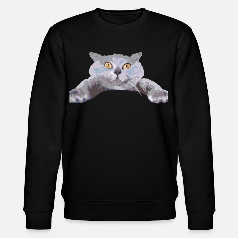 Katze - - Stanley/Stella Unisex Bio-Sweatshirt CHANGER  - Schwarz
