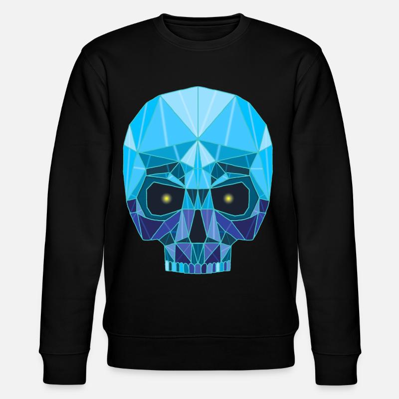 Totenkopf Saphir - Stanley/Stella Unisex Bio-Sweatshirt CHANGER  - Schwarz