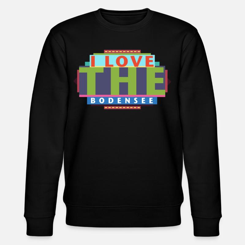 I Love The Bodensee - Stanley/Stella Unisex Bio-Sweatshirt CHANGER  - Schwarz