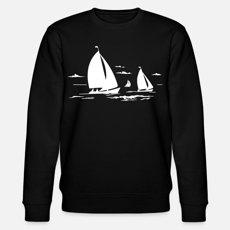 Segelboote - Stanley/Stella Unisex Bio-Sweatshirt CHANGER  - Schwarz