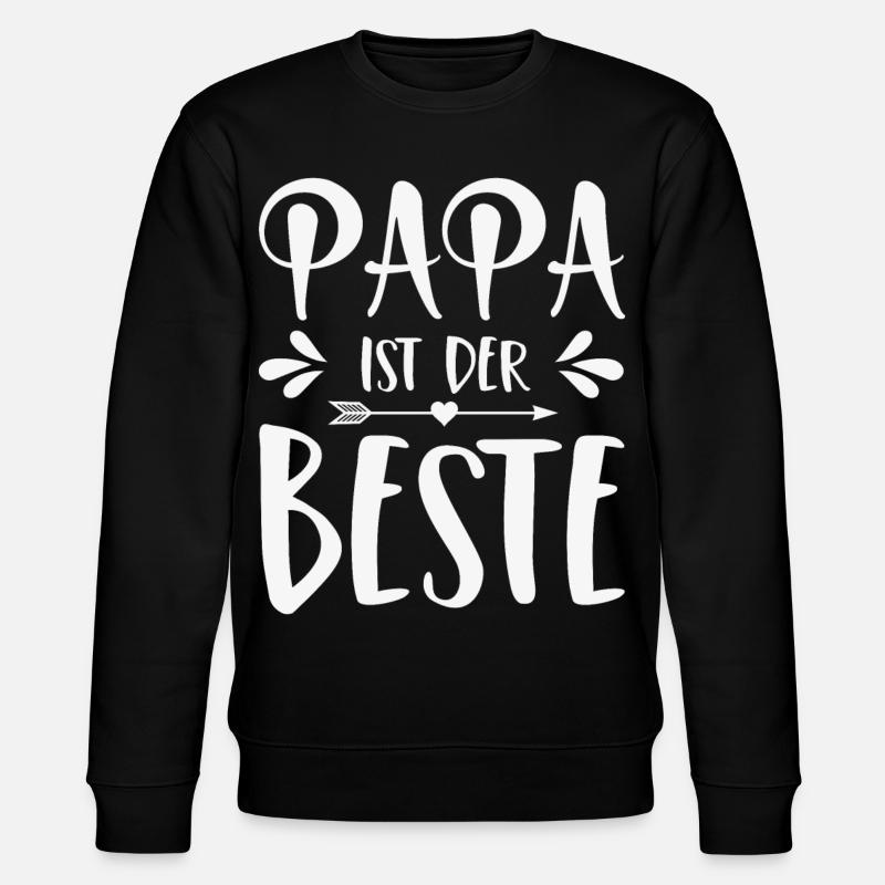 Papa ist der Beste - Stanley/Stella Unisex Bio-Sweatshirt CHANGER  - Schwarz