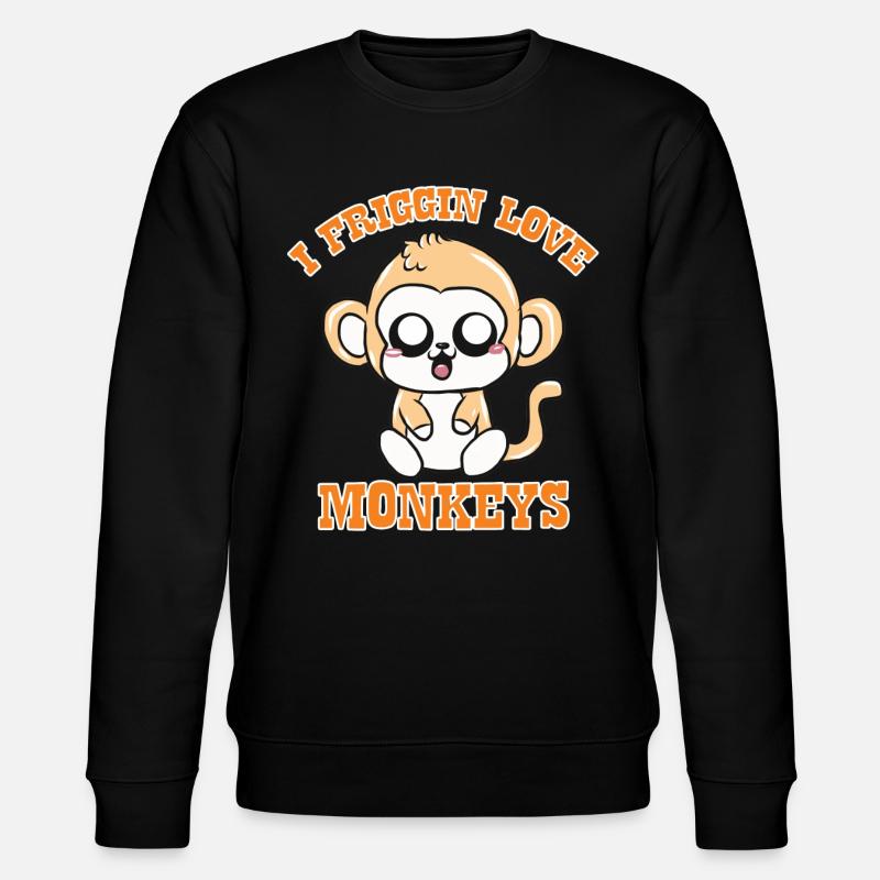 monkey - Stanley/Stella CHANGER Unisex Organic Sweatshirt - black