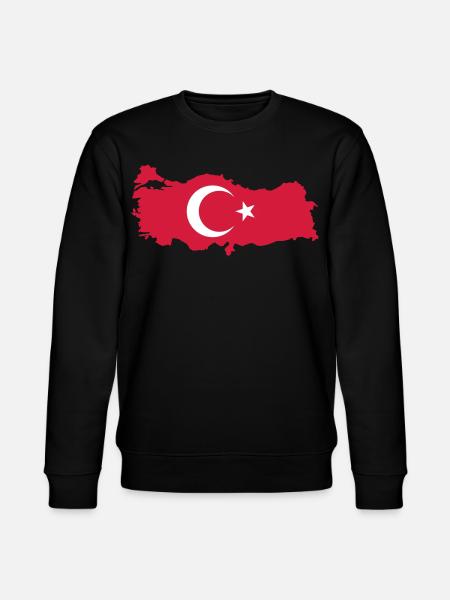 Turkey Map Flag - Stanley/Stella CHANGER Unisex Organic Sweatshirt - black