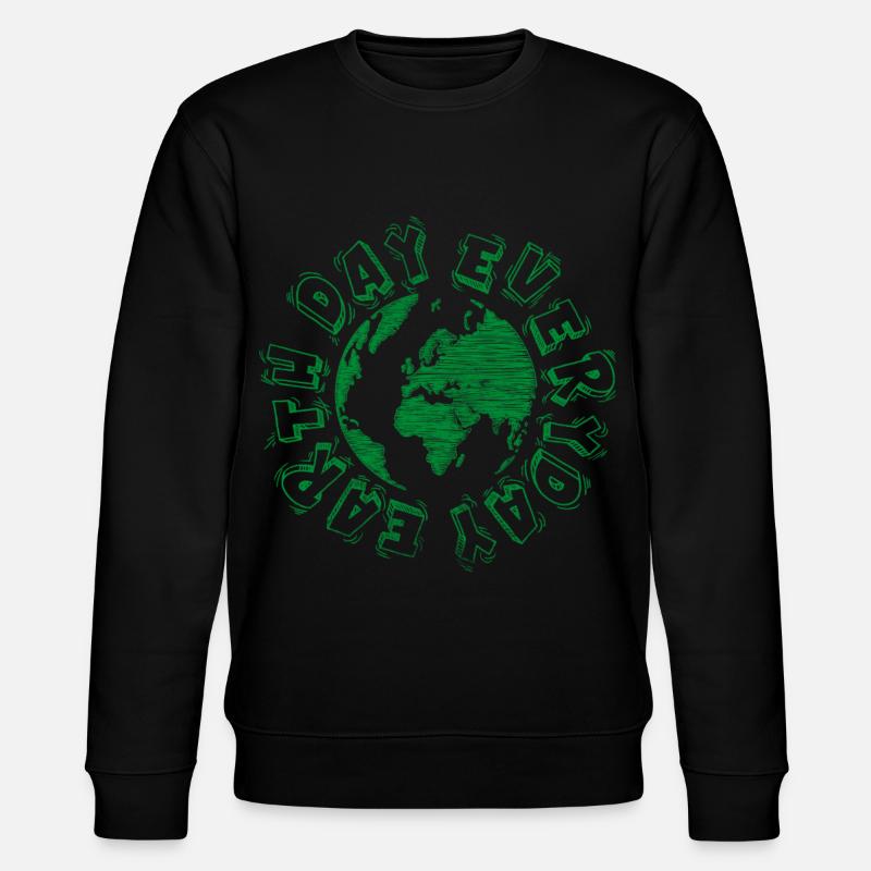 Global Earth Consciousness Design - Stanley/Stella Unisex Bio-Sweatshirt CHANGER  - Schwarz