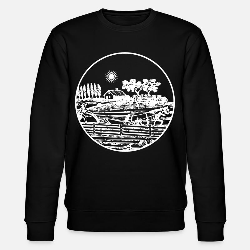 Landschaftssilhouette am See - Stanley/Stella Unisex Bio-Sweatshirt CHANGER  - Schwarz