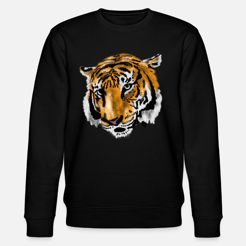 Tiger - Stanley/Stella Unisex Bio-Sweatshirt CHANGER  - Schwarz
