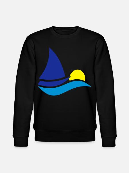 sailboat - Stanley/Stella CHANGER Unisex Organic Sweatshirt - black