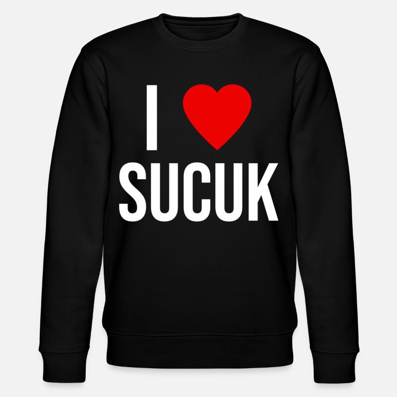 I LOVE SUCUK - Stanley/Stella Unisex Bio-Sweatshirt CHANGER  - Schwarz