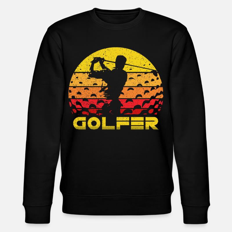 Golf Vintage Golfer - Stanley/Stella Unisex Bio-Sweatshirt CHANGER  - Schwarz