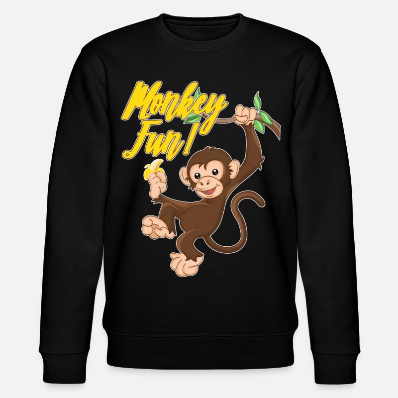 Monkey Fun - Stanley/Stella Unisex Bio-Sweatshirt CHANGER  - Schwarz