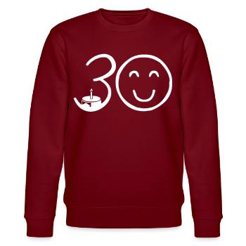 30e anniversaire - Sweat bio CHANGER Stanley/Stella Unisexe - bordeaux - Devant - Nik (191cm) & Marisol (170cm)
