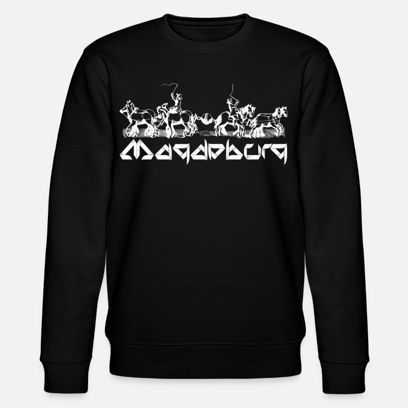 Magdeburg - Guericke Halbkugel Experiment - Stanley/Stella Unisex Bio-Sweatshirt CHANGER  - Schwarz