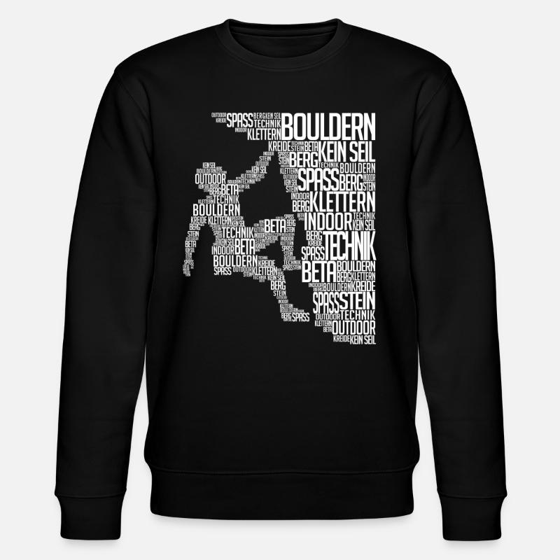 Alpiniste Boulder Escalader Paroi rocheuse - Sweat bio CHANGER Stanley/Stella Unisexe - noir