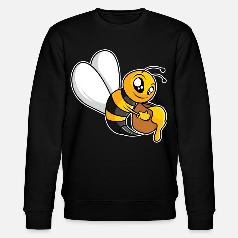 Industrious Honey Bee - Design - Stanley/Stella CHANGER Unisex Organic Sweatshirt - black