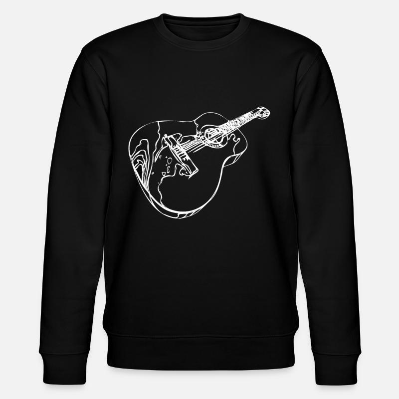 Gitarre Zeichnung - Stanley/Stella Unisex Bio-Sweatshirt CHANGER - Schwarz