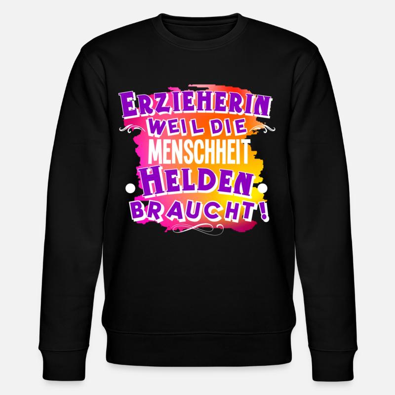 Erzieherin - Stanley/Stella Unisex Bio-Sweatshirt CHANGER  - Schwarz