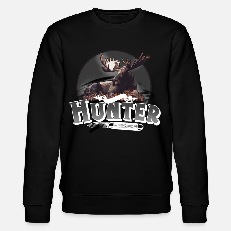 Hunter Jäger Jagen - Stanley/Stella Unisex Bio-Sweatshirt CHANGER  - Schwarz