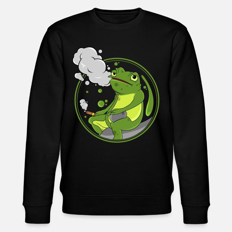 Frosch Zigarre - Stanley/Stella Unisex Bio-Sweatshirt CHANGER  - Schwarz