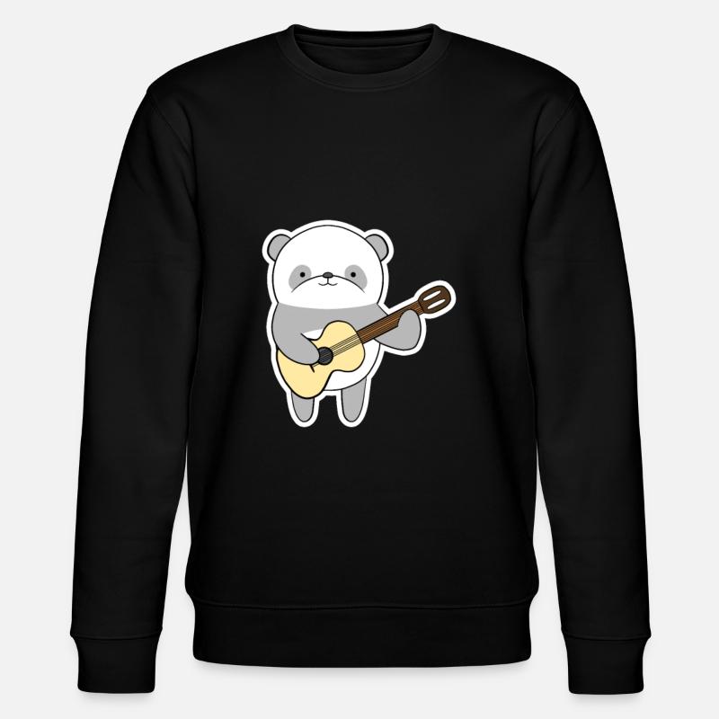 Panda à la guitare - Sweat bio CHANGER Stanley/Stella Unisexe - noir