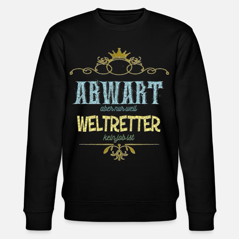 Abwart Weltretter - Stanley/Stella Unisex Bio-Sweatshirt CHANGER  - Schwarz