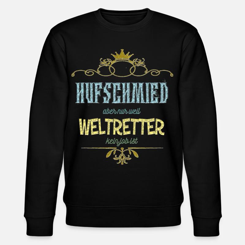 Hufschmied Weltretter - Stanley/Stella Unisex Bio-Sweatshirt CHANGER  - Schwarz